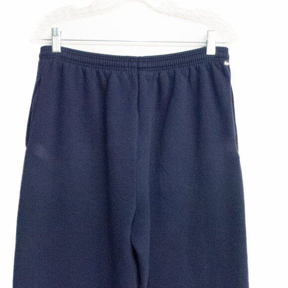 Navy Blue Elastic Waistband Sweatpants - Picture 8 of 8